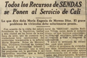 Nota de prensa de El Relator, 10 de agosto de 1956.